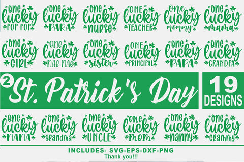St. Patrick's day family svg bundle, lucky family svg bundle SVG Isabella Machell 