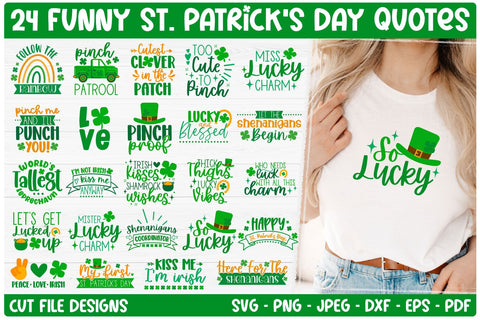 St Patricks Day funny quotes SVG bundle | SVG Cut File SVG TatiStudio 