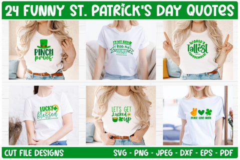 St Patricks Day funny quotes SVG bundle | SVG Cut File SVG TatiStudio 