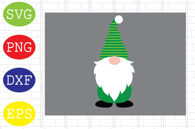 St Patrick's Day Gnome (2) Svg, Lucky Gnome Svg, Patrick's Day Svg, Png, Eps, Dxf Files SVG DigitalSvgFiles 