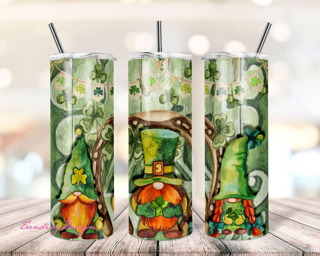 St. Patrick's Day Gnome 20oz Skinny Tumbler PNG, Sublimation Design Download, Wrap Waterslide PNG, Digital Download, Commercial Use Sublimation TrendingDesign 