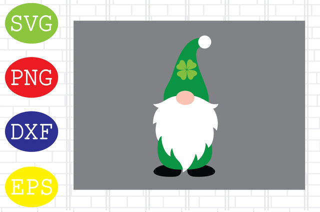 St Patrick's Day Gnome (3) Svg, Lucky Gnome Svg, Patrick's Day Svg, Png, Eps, Dxf Files SVG DigitalSvgFiles 