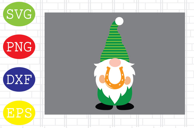 St Patrick's Day Gnome (5) Svg, Lucky Gnome Svg, Patrick's Day Svg, Png, Eps, Dxf Files SVG DigitalSvgFiles 