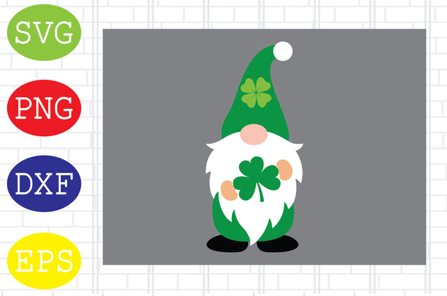 St Patrick's Day Gnome (6) Svg, Lucky Gnome Svg, Patrick's Day Svg, Png, Eps, Dxf Files SVG DigitalSvgFiles 