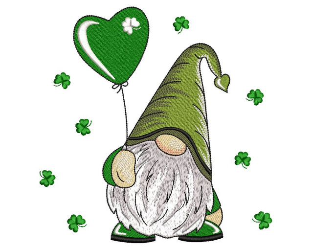 St. Patricks Day Gnome Embroidery Design, 3 sizes Embroidery/Applique DESIGNS Nino Nadaraia 