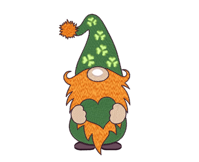 St. Patricks Day Gnome Embroidery Design, 4 sizes Embroidery/Applique DESIGNS Nino Nadaraia 