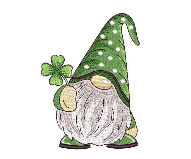 St. Patricks Day Gnome Embroidery Design, 5 sizes Embroidery/Applique DESIGNS Nino Nadaraia 