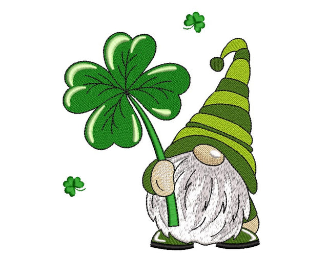 St. Patricks Day Gnome Embroidery design, St. Patricks Day Embroidery File, Gnome Embroidery Pattern File, 3 sizes Embroidery/Applique DESIGNS Nino Nadaraia 