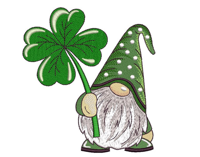 St. Patricks Day Gnome Embroidery design, St. Patricks Day Embroidery File, Gnome Embroidery Pattern File, 3 sizes Embroidery/Applique DESIGNS Nino Nadaraia 