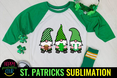 St Patricks Day Gnome Sublimation- Gnome St Patricks Day Sublimation Happy Printables Club 