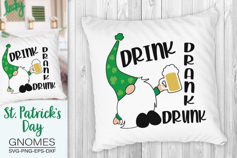 St. Patrick's Day Gnome Svg, Drink Drank Drunk Svg SVG SvgMonkeys 