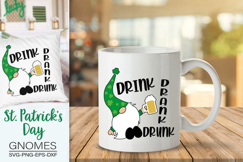 St. Patrick's Day Gnome Svg, Drink Drank Drunk Svg SVG SvgMonkeys 
