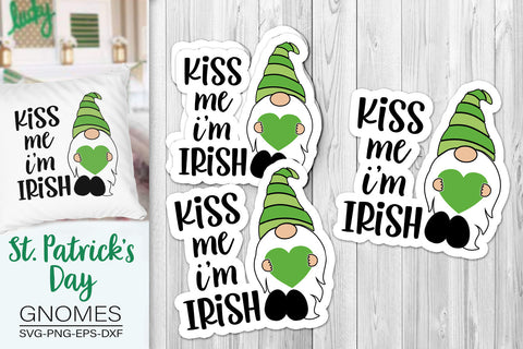 St. Patrick's Day Gnome Svg, Kiss Me I'm Irish Svg SVG SvgMonkeys 