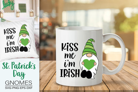 St. Patrick's Day Gnome Svg, Kiss Me I'm Irish Svg SVG SvgMonkeys 