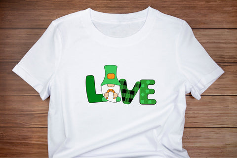 St Patricks Day Gnome SVG. Love Quote With Gnome SVG, PNG SVG Olga Terlyanskaya 
