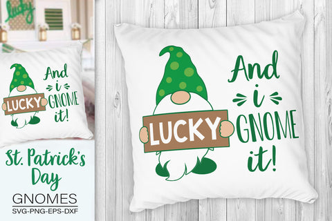 St. Patrick's Day Gnome Svg, Lucky And I Gnome It Svg SVG SvgMonkeys 