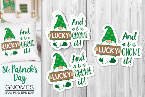 St. Patrick's Day Gnome Svg, Lucky And I Gnome It Svg SVG SvgMonkeys 