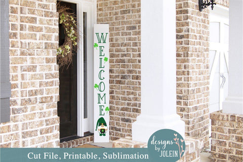 St. Patrick's Day Gnome Welcome SVG Designs by Jolein 