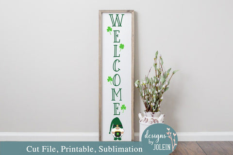St. Patrick's Day Gnome Welcome SVG Designs by Jolein 