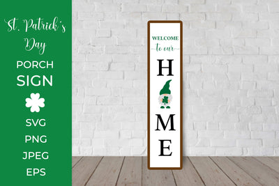 St. Patrick’s Day Gnome Welcome Vertical Porch Sign SVG SVG LaBelezoka 