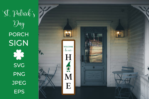 St. Patrick’s Day Gnome Welcome Vertical Porch Sign SVG SVG LaBelezoka 