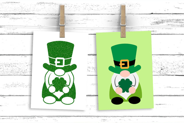 St Patrick's Day Gnome with Clover SVG SVG Designed by Geeks 