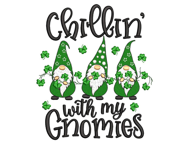 St. Patricks Day Gnomes Embroidery Design, 3 sizes, Instant Download Embroidery/Applique DESIGNS Nino Nadaraia 