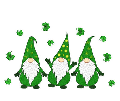 St. Patricks Day Gnomes Embroidery Design, 4 sizes Embroidery/Applique DESIGNS Nino Nadaraia 