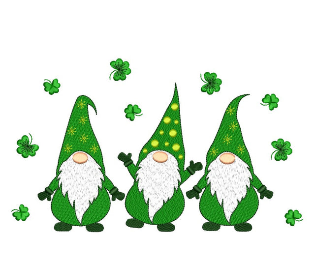 St. Patricks Day Gnomes Embroidery Design, 4 sizes Embroidery/Applique DESIGNS Nino Nadaraia 