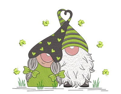 St. Patricks Day Gnomes Embroidery Design, 4 sizes, Instant Download Embroidery/Applique DESIGNS Nino Nadaraia 