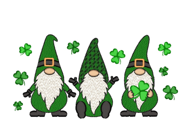 St. Patricks Day Gnomes Embroidery Design, 5 sizes Embroidery/Applique DESIGNS Nino Nadaraia 