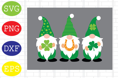 St Patrick's Day Gnomes Svg, Lucky Gnome Svg, Patrick's Day Svg, Png, Eps, Dxf Files SVG DigitalSvgFiles 