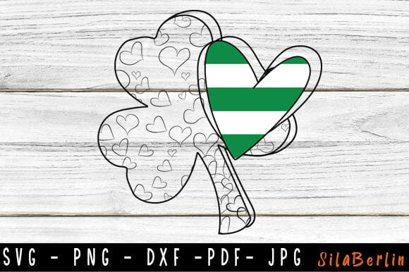 St. Patrick's Day Heart SVG, Shamrock SVG, St. Patrick's Day SVG, Irish svg, Clover svg, Saint Patrick's Day, Lucky svg, Svg File For Cricut SVG SilaBerlin 