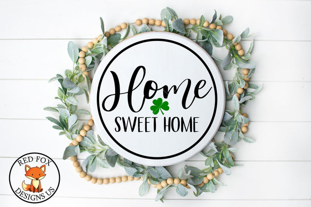 St Patrick's Day Home Sweet Home SVG | Welcome Door Sign SVG SVG RedFoxDesignsUS 