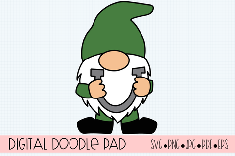St. Patrick’s Day Leprechaun Gnomes SVG Digital Doodle Pad 