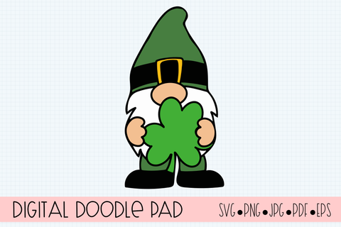St. Patrick’s Day Leprechaun Gnomes SVG Digital Doodle Pad 