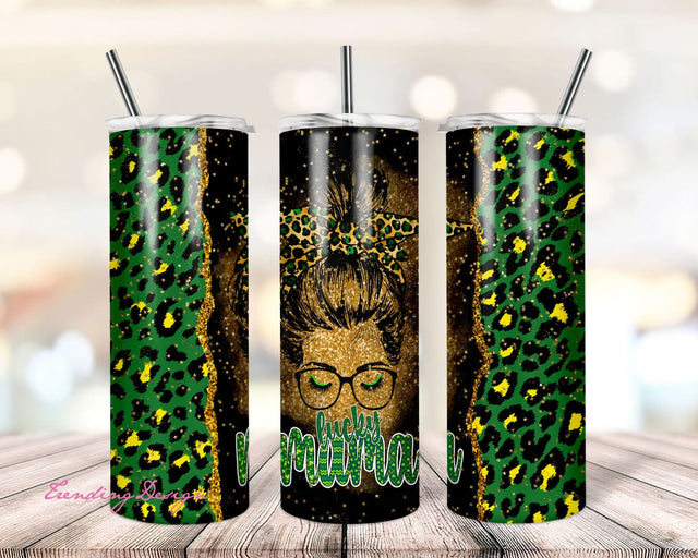 st patricks Day lucky mama tumbler png, sublimation designs download, St Patty Day Tumbler Wrap, 20oz skinny Sublimation TrendingDesign 