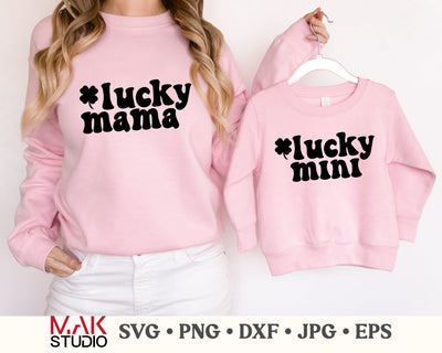St. Patrick's day mama svg, St. Patrick's day mini svg, Lucky mama svg, Lucky mini svg, Mama and mini svg, Lucky svg, St. Patrick's day svg SVG MAKStudion 