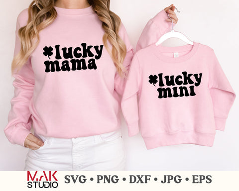 St. Patrick's day mama svg, St. Patrick's day mini svg, Lucky mama svg, Lucky mini svg, Mama and mini svg, Lucky svg, St. Patrick's day svg SVG MAKStudion 