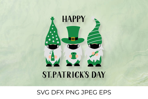 St. Patrick’s day masked gnomes SVG LaBelezoka 