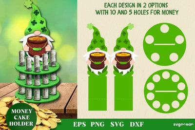 St Patrick's Day Money Cake Holder | Layered SVG SVG SvgOcean 