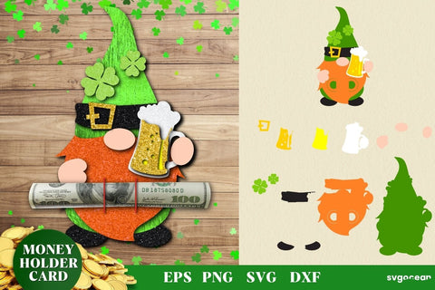 St Patrick's Day Money Holder | Layered SVG SVG SvgOcean 