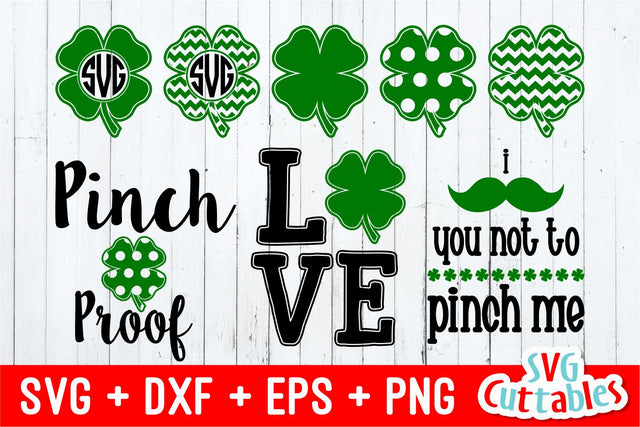 St. Patrick's Day Monogram Frames SVG Svg Cuttables 