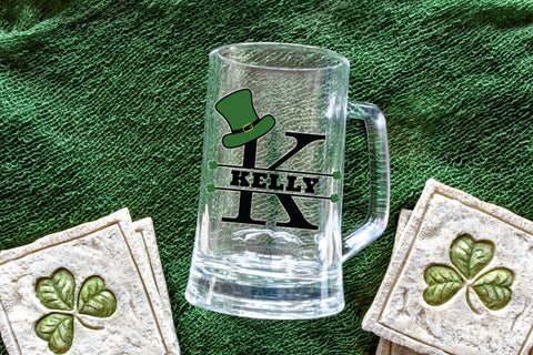 St. Patrick's Day Monogram Set | 26 Split Letters A-Z SVG Stacy's Digital Designs 