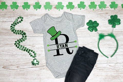 St. Patrick's Day Monogram Set | 26 Split Letters A-Z SVG Stacy's Digital Designs 