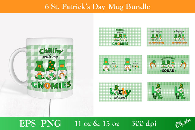 St Patricks Day Mug. Mug Wrap Sublimation. Mug Design Sublimation Olga Terlyanskaya 
