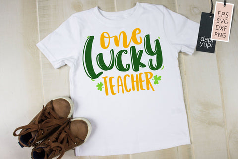 St. Patrick's Day One Lucky Teacher SVG dapiyupi store 