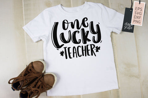 St. Patrick's Day One Lucky Teacher SVG dapiyupi store 