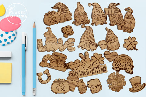 St. PATRICK’s Day Paint Kit DIY For Children, 3D Designs, Mini Design Bundles SVG LaserCutano 