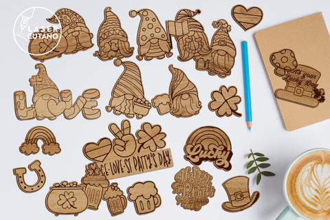 St. PATRICK’s Day Paint Kit DIY For Children, 3D Designs, Mini Design Bundles SVG LaserCutano 